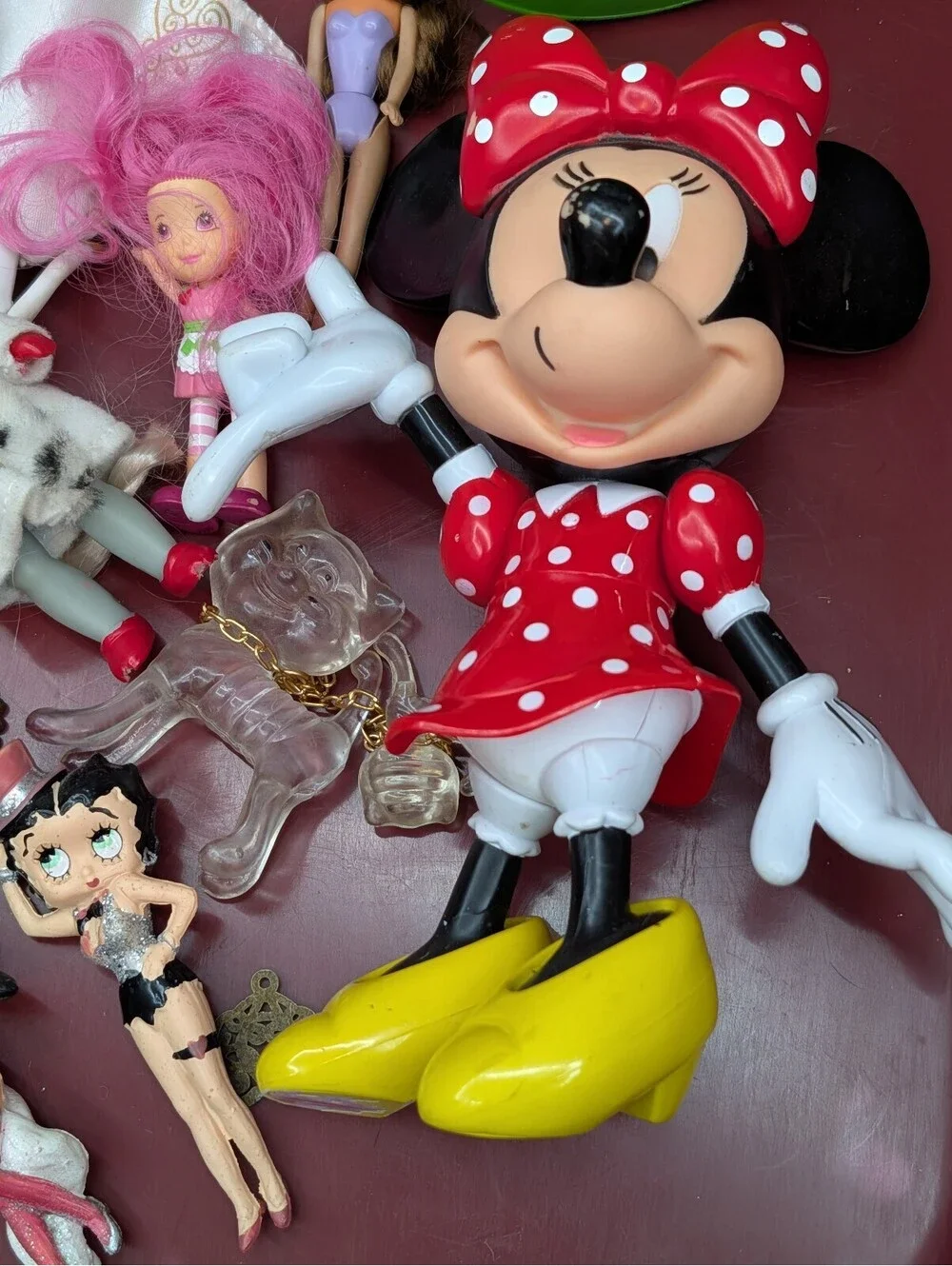Vintage Toy Lot Minnie Mouse Cruella De Vil Betty Boop Strawberry Shortcake Doll